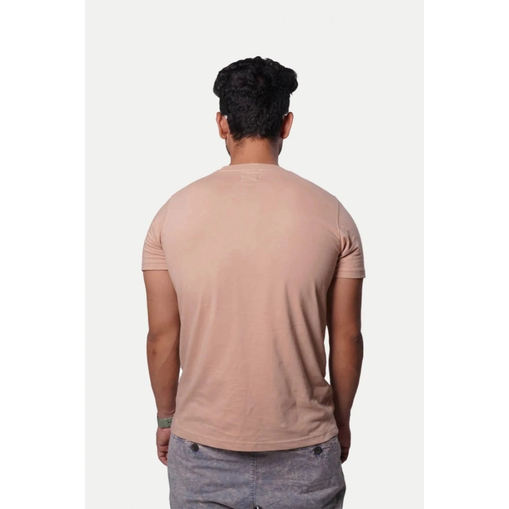Generic Men's��Casual Half sleeve Optimist Printed Cotton Crew Neck T-shirt (Pink)