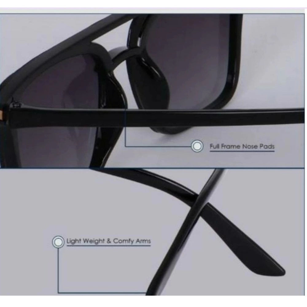 Generic Pack Of 2 Classic Unisex UV400 Protection Sunglasses (MultiColor)