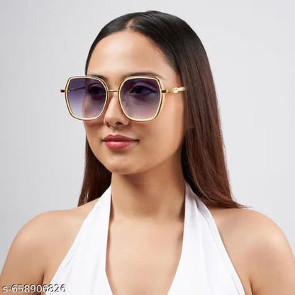 Blue UV Protected Lens Oversized Sunglasses