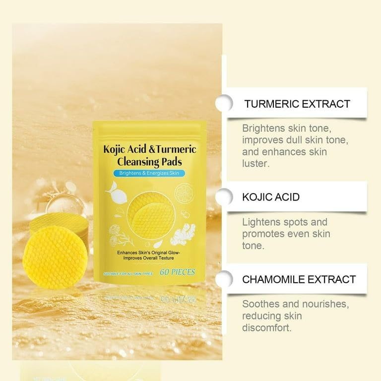 Turmeric and Kojic Acid Face Cleansing Pads