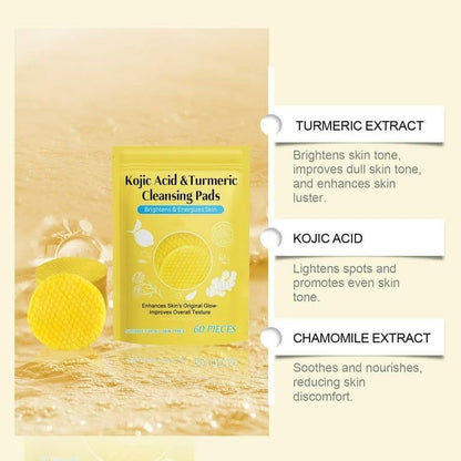 Turmeric and Kojic Acid Face Cleansing Pads