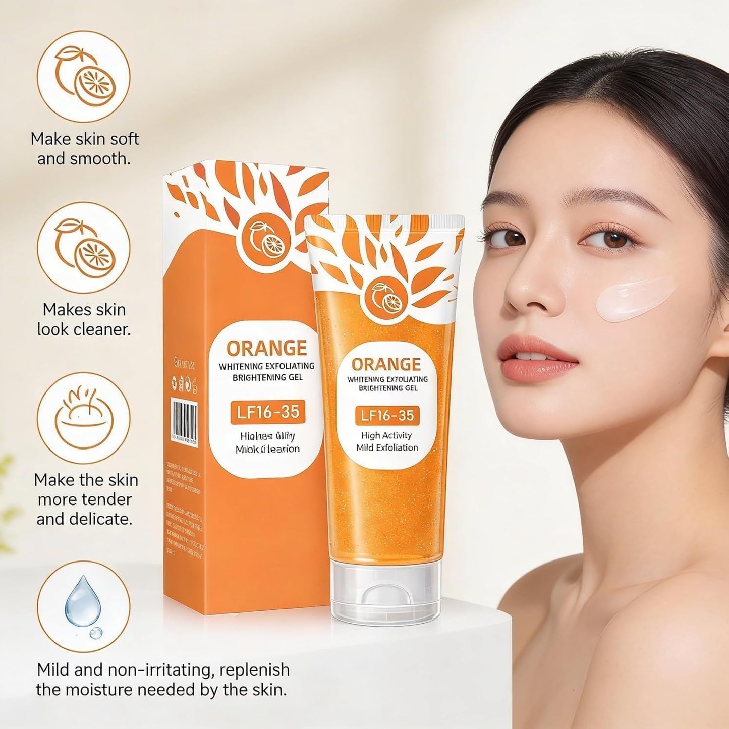Vitamin C Orange Peel Exfoliating Gel for Face & Body