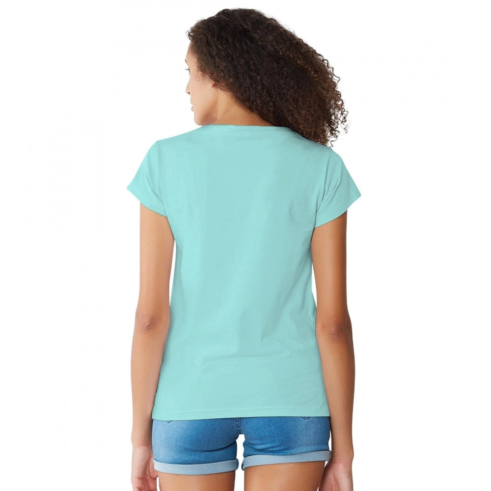 Bold Women's Cotton Western Wear T Shirt (C Green)
