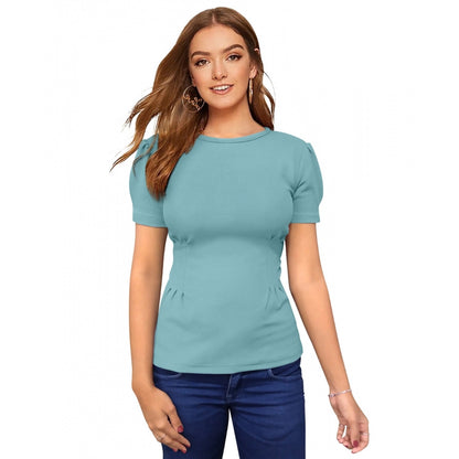 Exquisite Women's Western Wear Hosiery T Shirts (Pista)