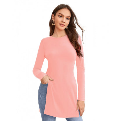 Powerful Women's Western Wear Hosiery T Shirts (Peach)