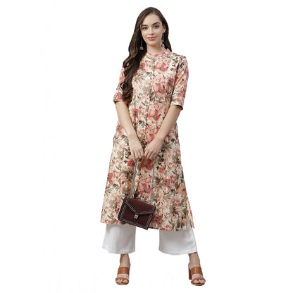 Elegant Women's Cotton Printed Floral Print Kurti (Multicolor, Cotton)