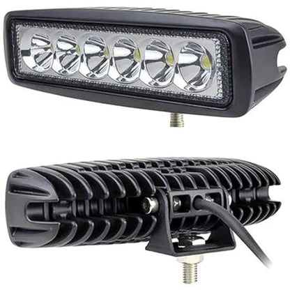 Generic 6 Led Straight Fog Lights Projector Lens (Black)