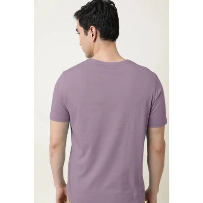 Generic Men's��Casual Half sleeve Solid��Cotton V Neck T-shirt (Lavender)