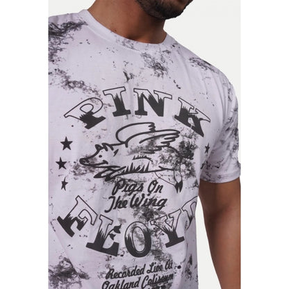 Generic Men's��Casual Half sleeve Printed Cotton Crew Neck T-shirt (White)