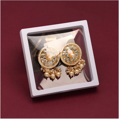 Generic Women's Gold Color Kundan Earrings