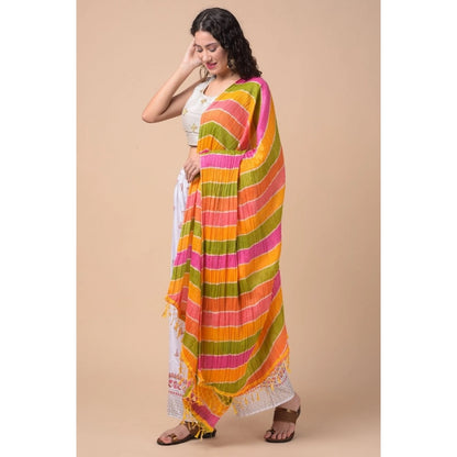 Generic Women's Chanderi Printed Dupatta (Multicolor, Length: 2.25 to 2.50 Mtr)