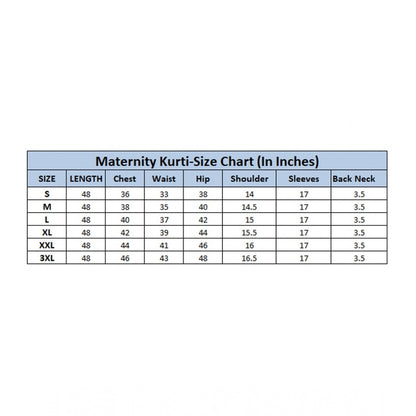 Bespoke Women's Casual 3/4 Sleeve Printed Viscose Maternity Feeding Kurti (Brown)
