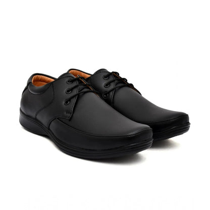 Generic Men's Solid Synthetic Leather Formal Shoes (Black)