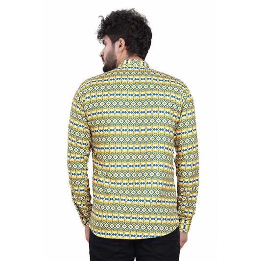 Tradition, Tailored Men's Cotton Blended Printed Full Sleeve Shortkurta (Multicolor)