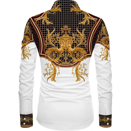 Generic Men's Casual Floral Printed Cotton Blend Unstitched Shirt Fabric 1.6 Mtrs (Multicolor)