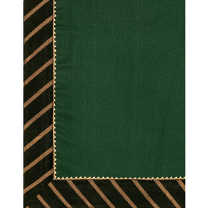 Generic Women's Chiffon Self Design Saree With Unstitched Blouse 5.5Mtr (Green)