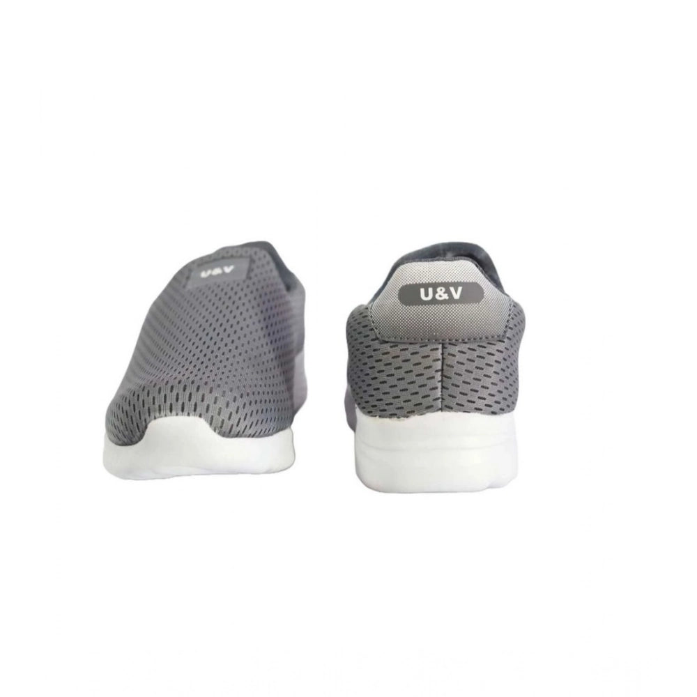 Generic Men's Casual Synthetic Leather Pull On Shoes (Grey)