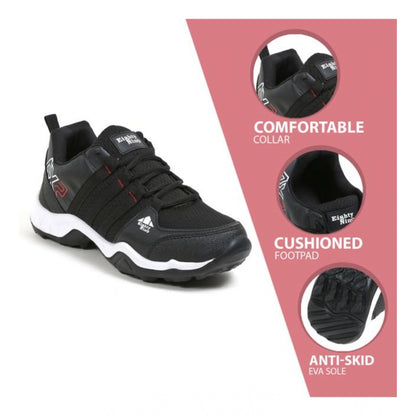 Generic Men's Casual Synthetic Leather Lace-Up Shoes (Black)