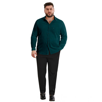 Generic Mens Casual Cotton Solid Full Sleeve Shirt (Rama)