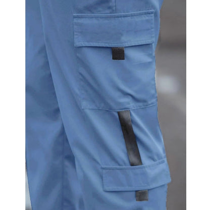 Generic Men's Casual Cotton Blended Pull On Cargo Pant (Nevy Blue)