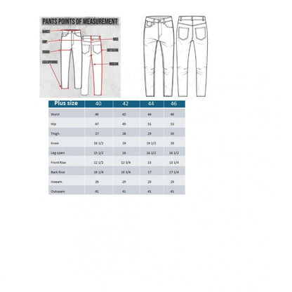 Generic Men's Cotton Blended Solid Plus Size Jeans (Blue)
