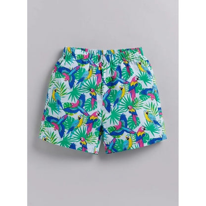 Generic Boy's Twill Cotton Printed Short Sleeve Shirt And Shorts Set (Multicolor)