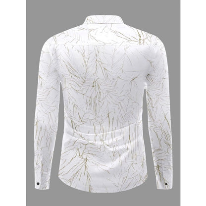 Generic Men's Casual PollyCotton Textured Full Sleeve Collar Shirt (Green)