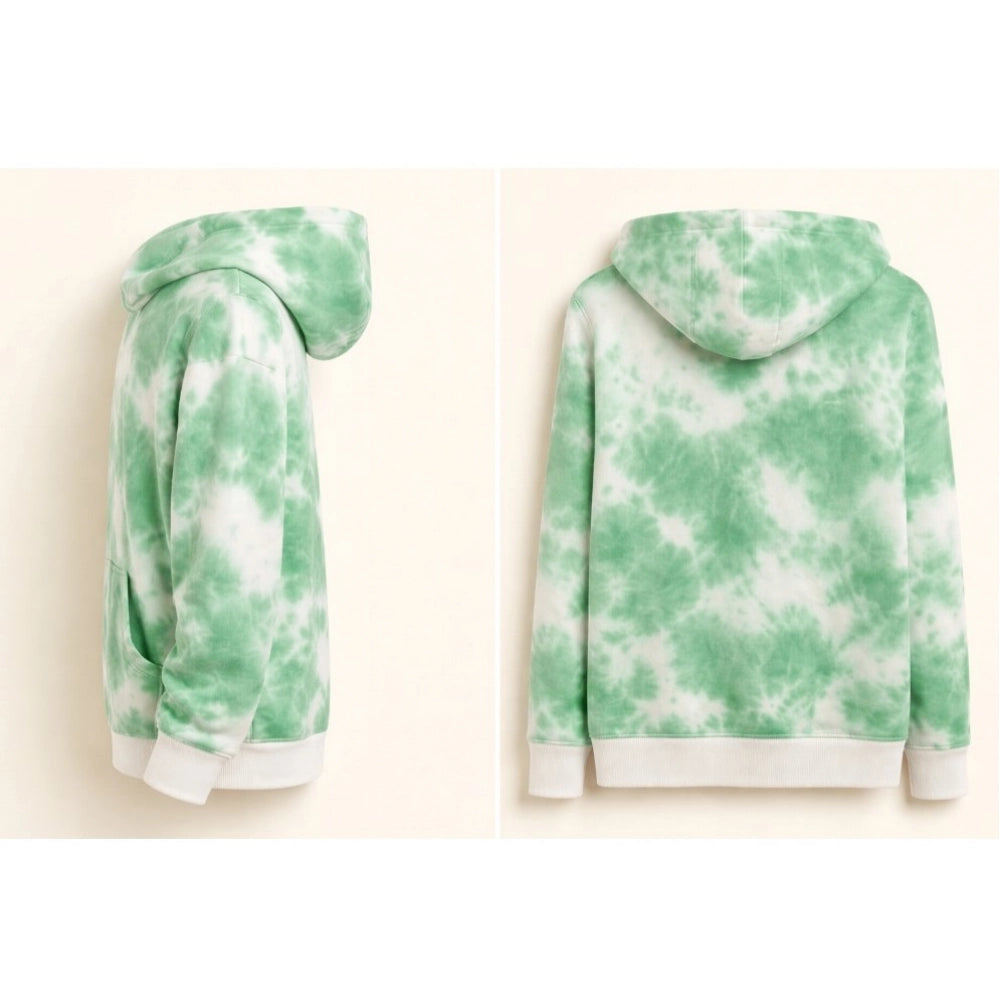 Generic Men's Cotton Tie &amp; dye Hoodie (Green)
