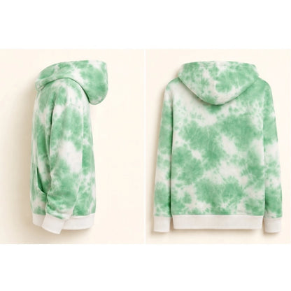 Generic Men's Cotton Tie &amp; dye Hoodie (Green)
