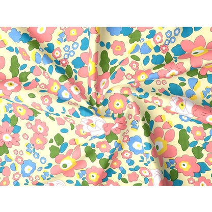 Generic Cotton Blend Floral Printed Single Bedsheet with 1 Pillow Cover (Yellow)